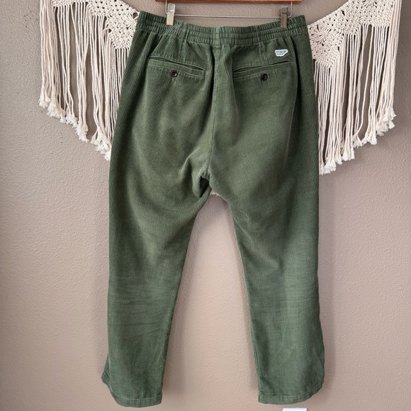 Wellen organic cotton straight Fit Green Corduroy corded Pants large - Picture 2 of 10